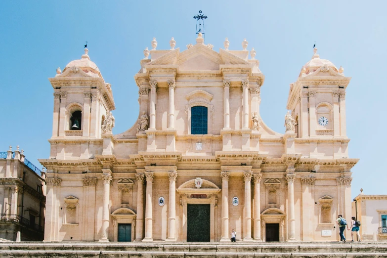 a church building in an old, old country