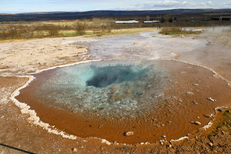 the crater has boiling water in it