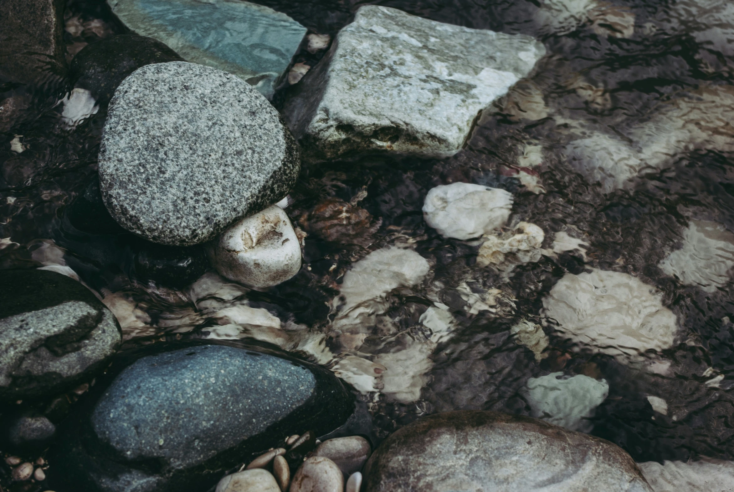 this is an image of rocks on the ground