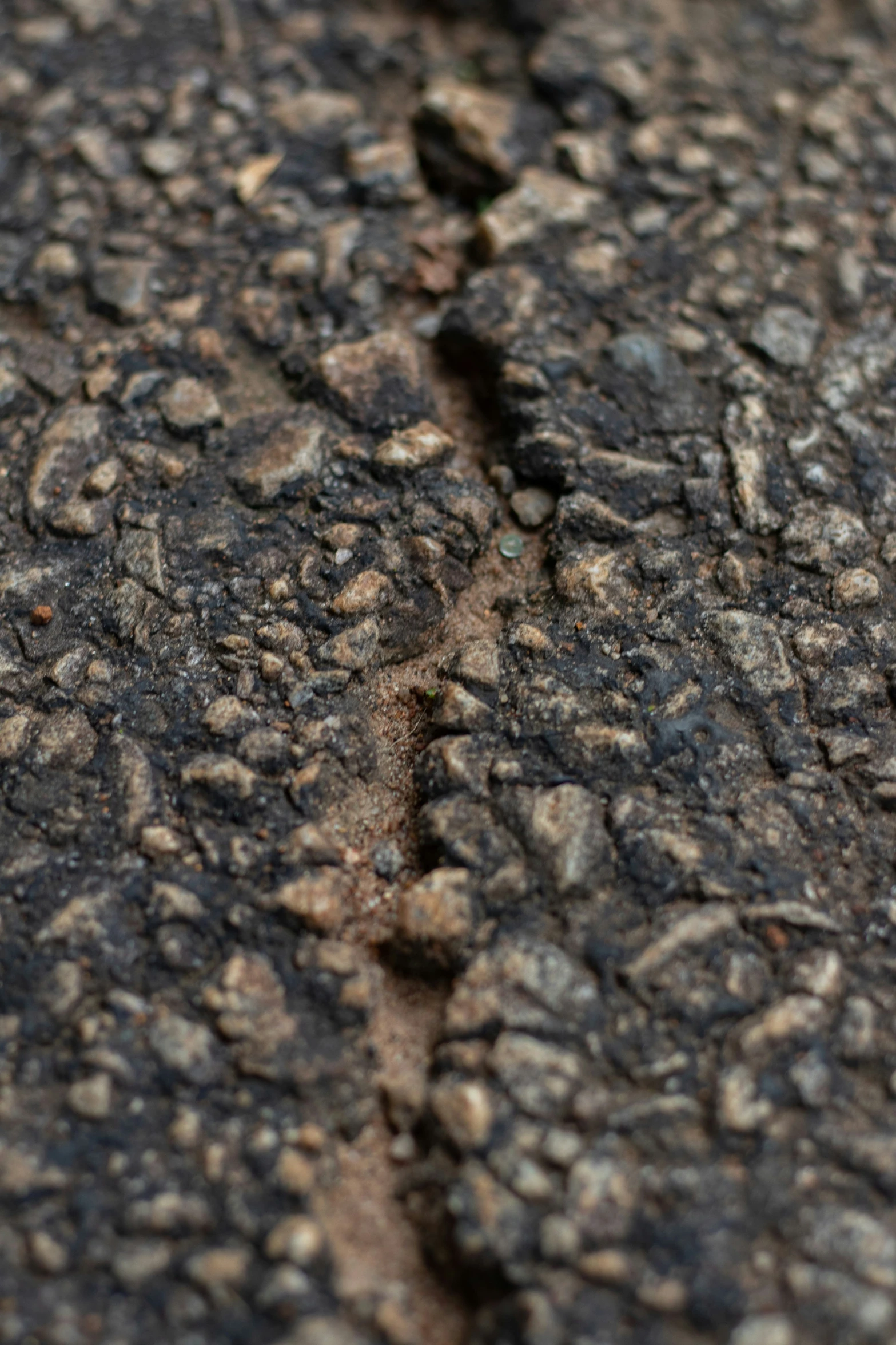 the side of a piece of concrete that has been ed