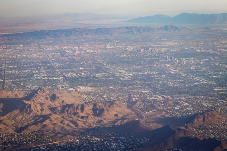 an aerial view of the mountains from the air