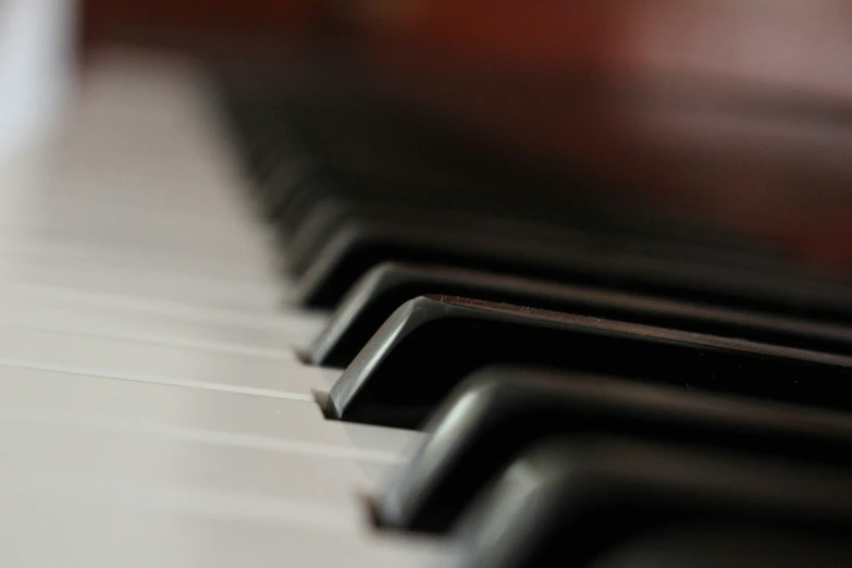 the keys of a piano that have been made from wood