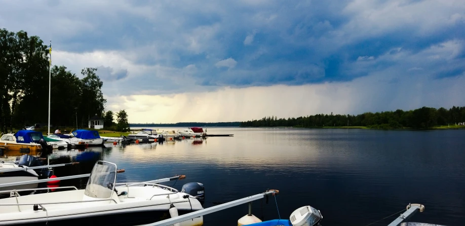 this is a very large lake with lots of small boats