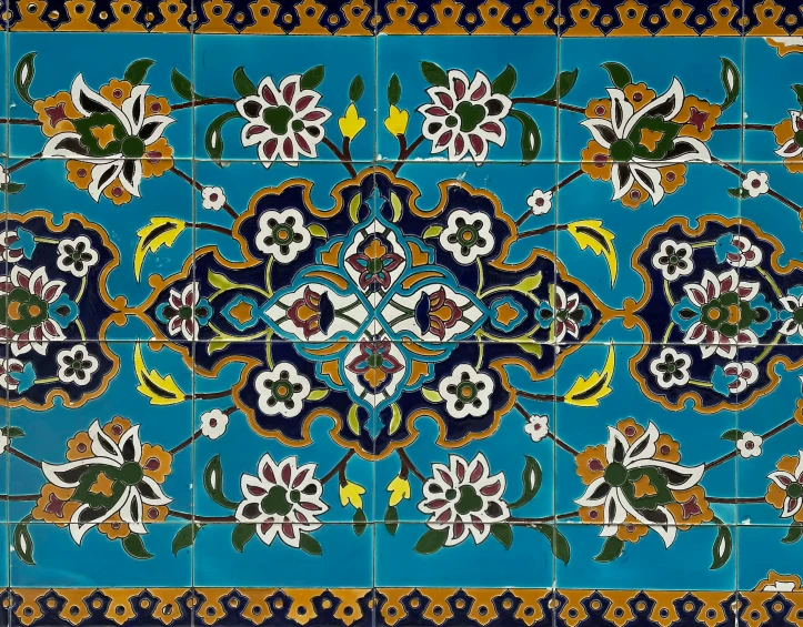 a picture of an intricate tile pattern on a wall
