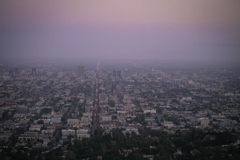 an overview from the top of a skyscr overlooking the city