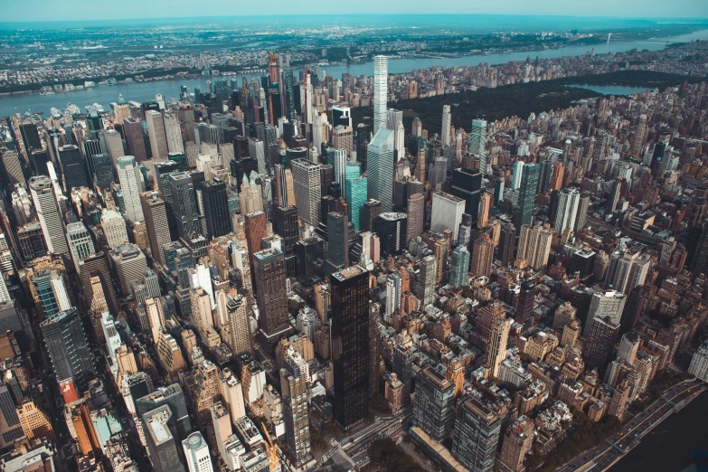 aerial s of a new york city and lower manhattan area