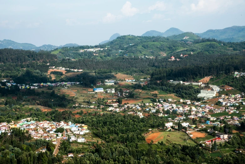 a small village on a large mountain top