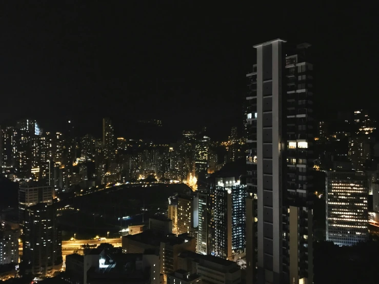 a night view of a large city with lights