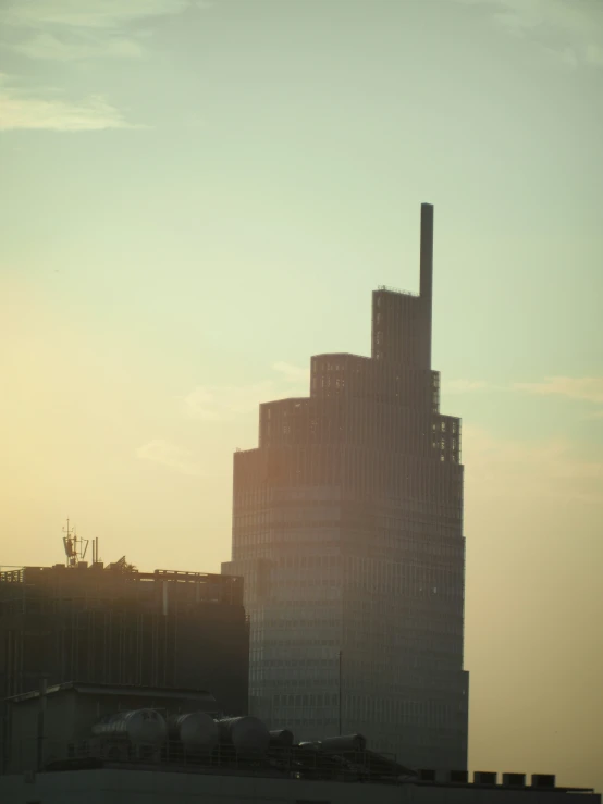 a view of an unfinished building in the sun