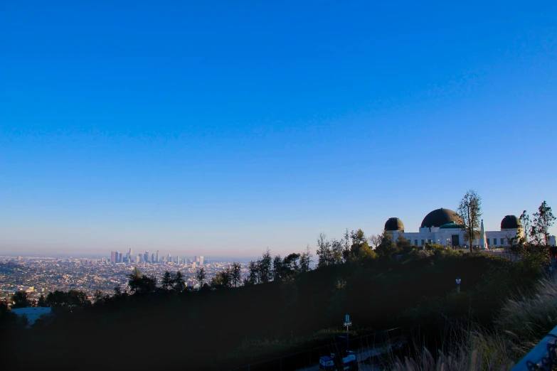 a hill overlooking the city of los angeles