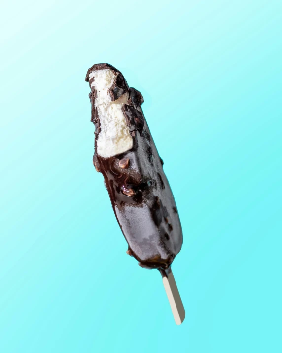 an ice cream filled dessert on a stick