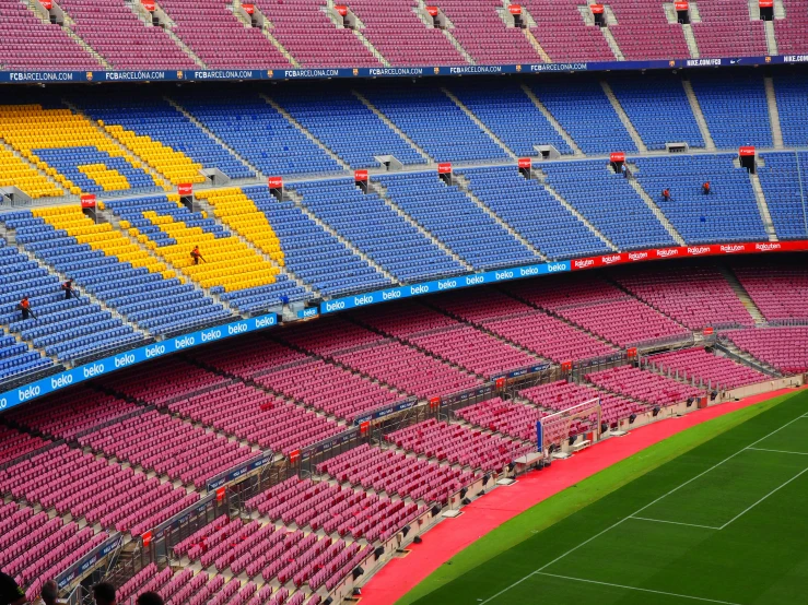 a view of a stadium from the upper of the pitch