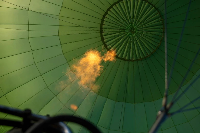  air balloon with the clouds going by in it