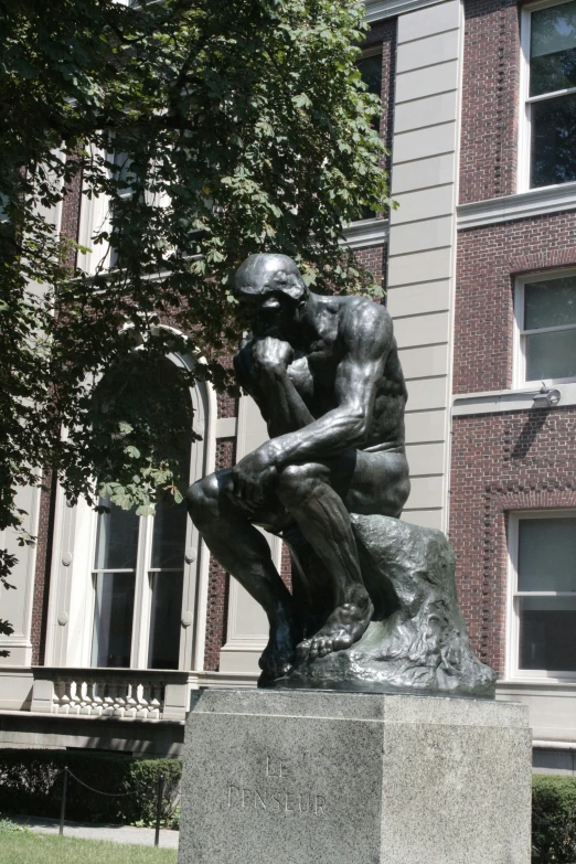 there is a statue of the thinker outside of the building