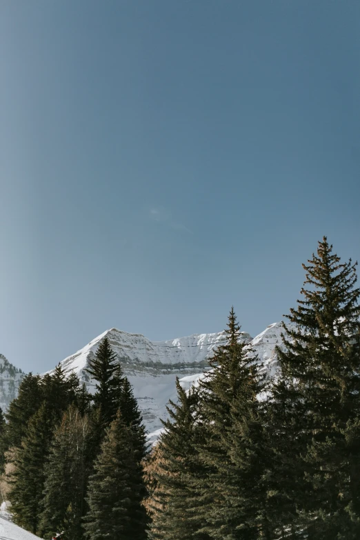 a person riding skis on top of a snow covered slope