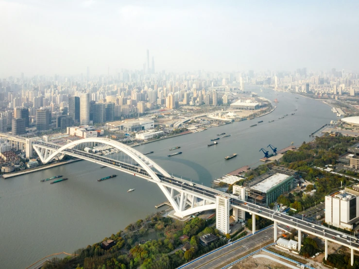 an aerial view of a very large city