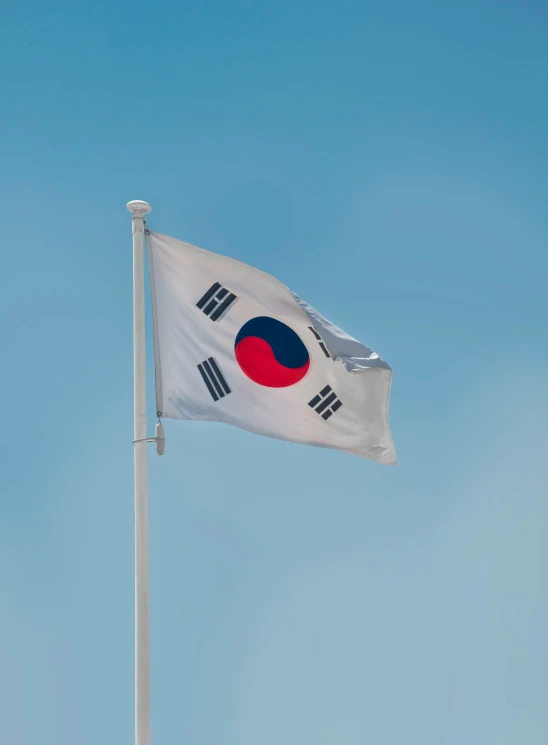 a flag with a korean - american flag on it