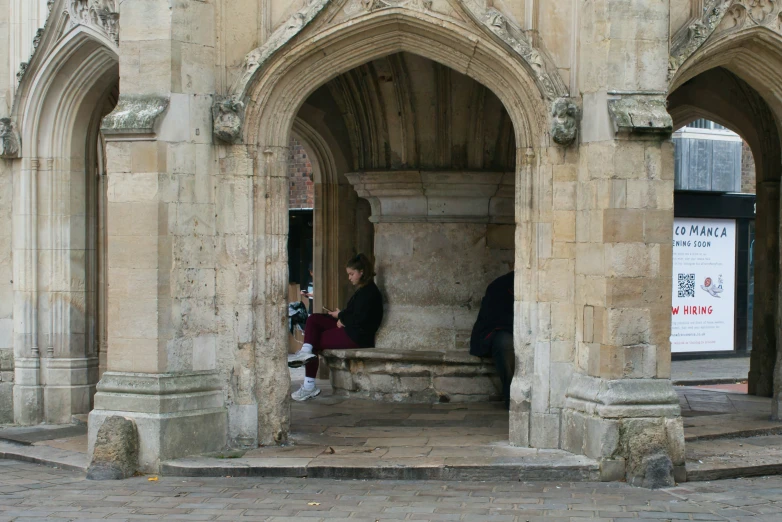 the old architecture has some doors and windows