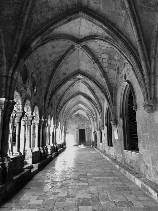 a view of the inside of an old building