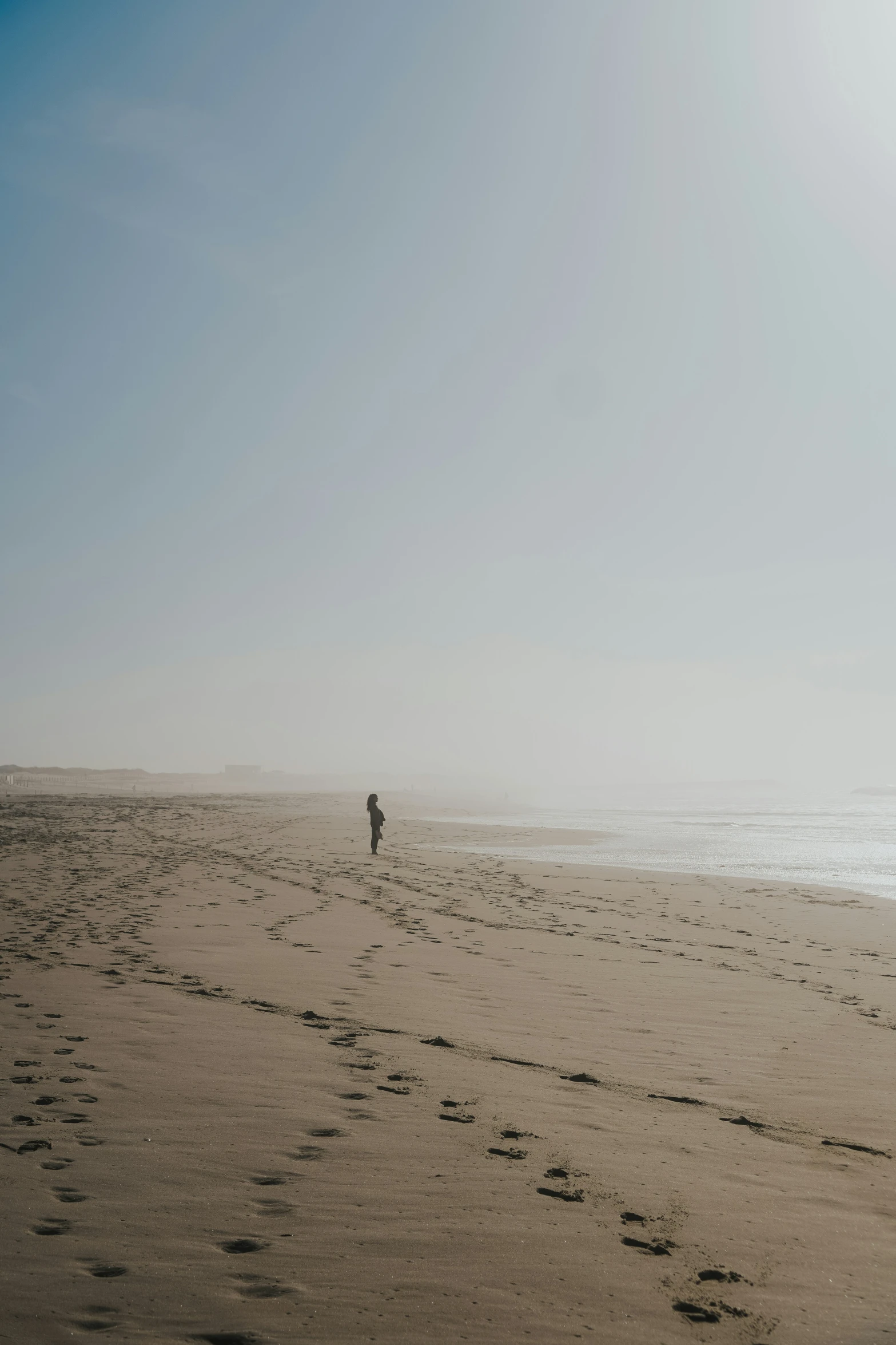 the two people are flying kites on the beach