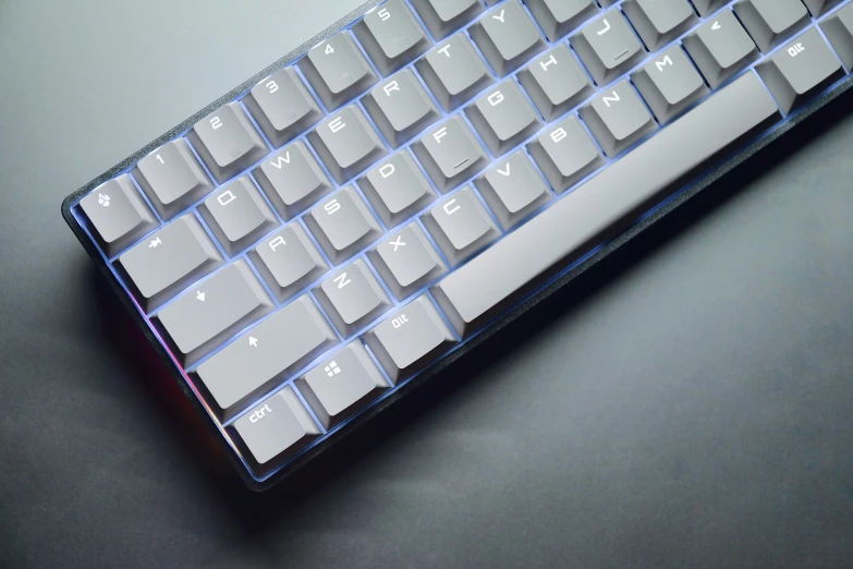 a close - up view of a black and white keyboard