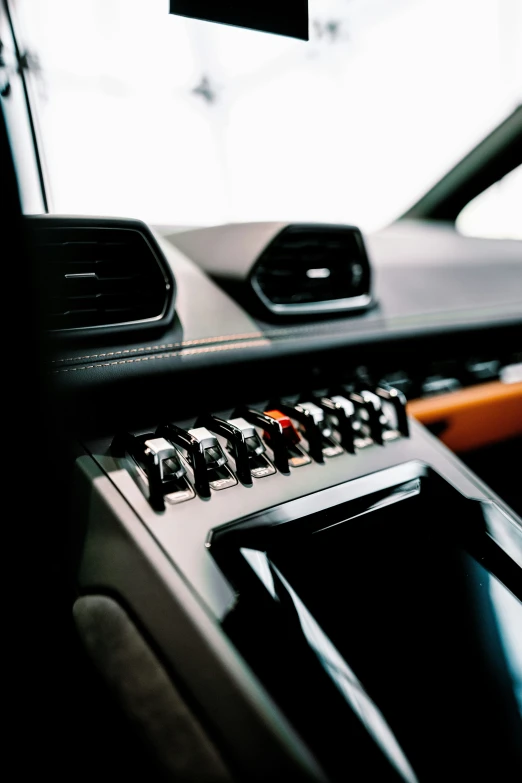 the control panel and cockpit of a vehicle