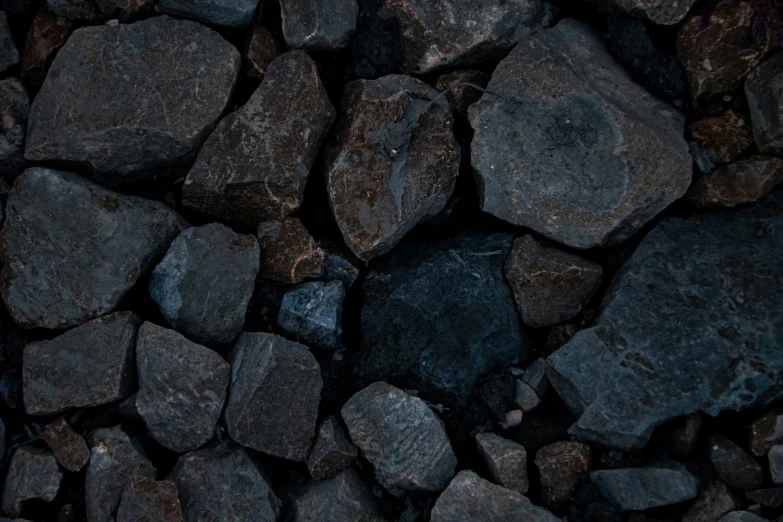 a close up of rocks, which appear to be different colors