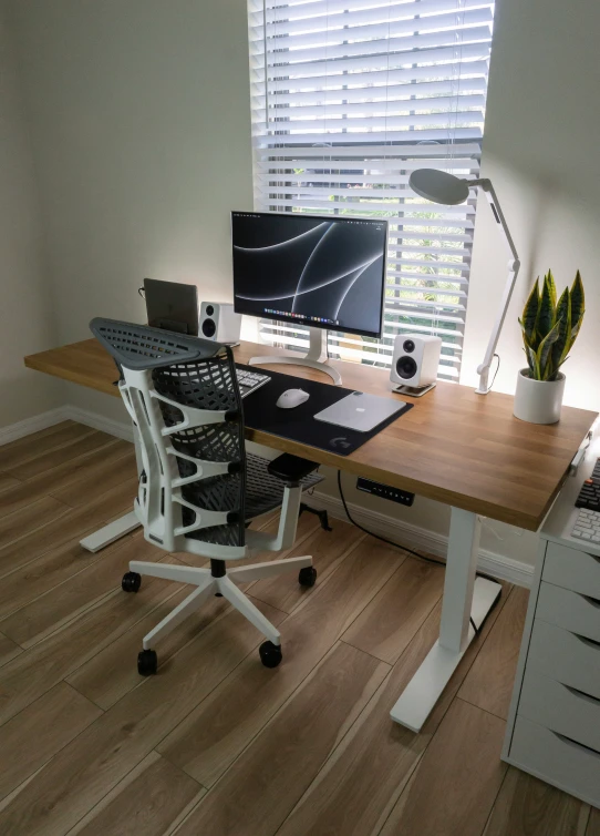 office area with computer desk and chair in corner