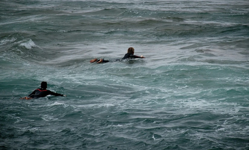 a couple of people are on the water in the water