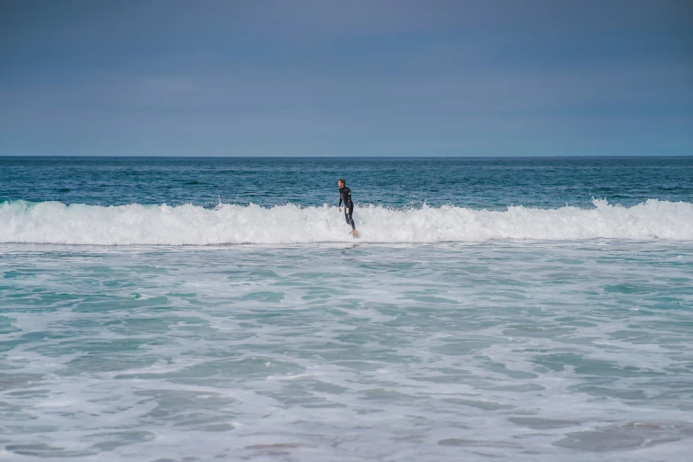 the surfboard is waiting for some wave