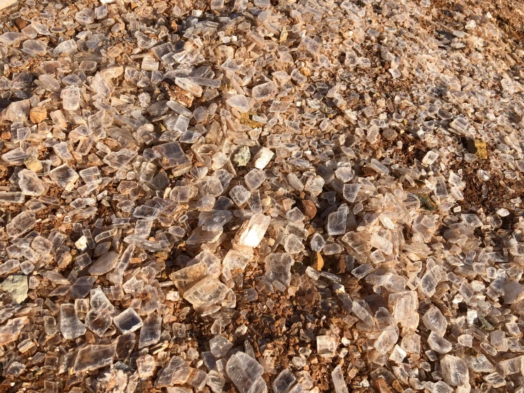 this is a rocky road filled with rocks and pebbles