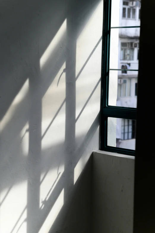 the shadow on the wall of an empty room