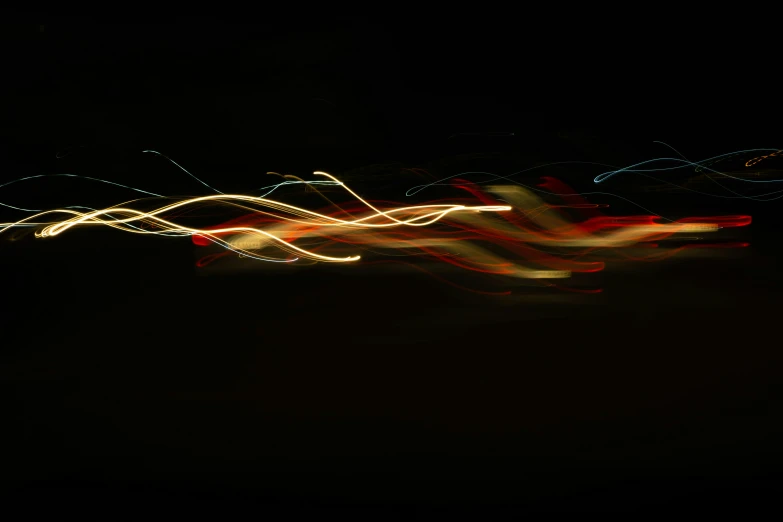 the camera has long exposure of a blurry light