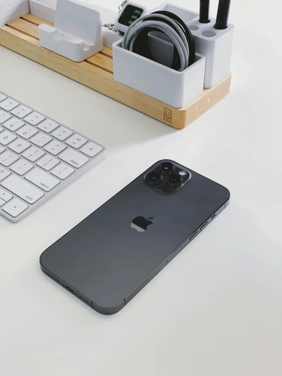 a black case is sitting on a desk