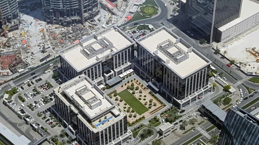 a view from a bird's - eye of a building complex