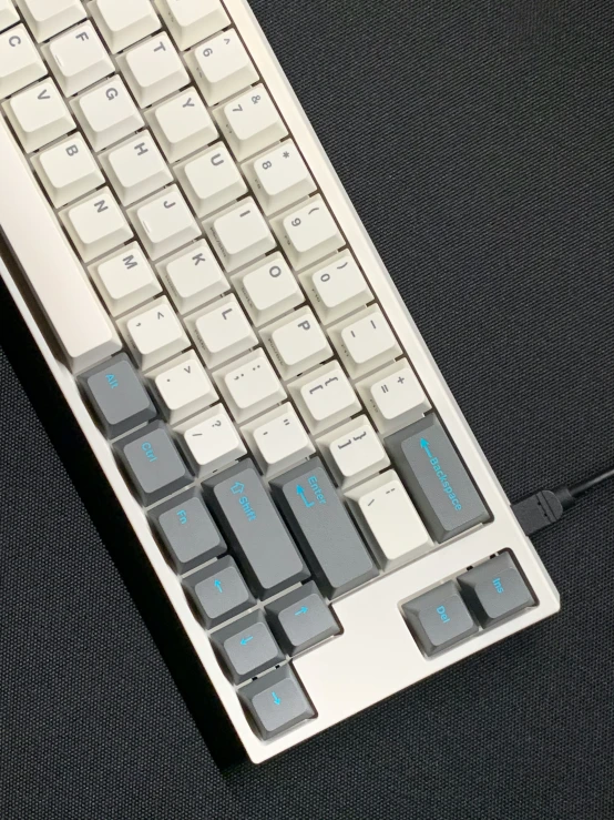 a small keyboard with the back lights turned on