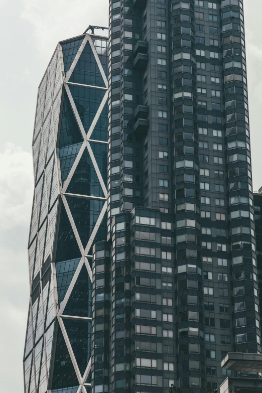 an outside picture of buildings from the ground