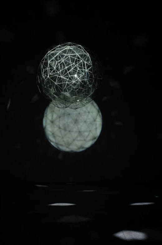 a ball that is made up of wires in the air