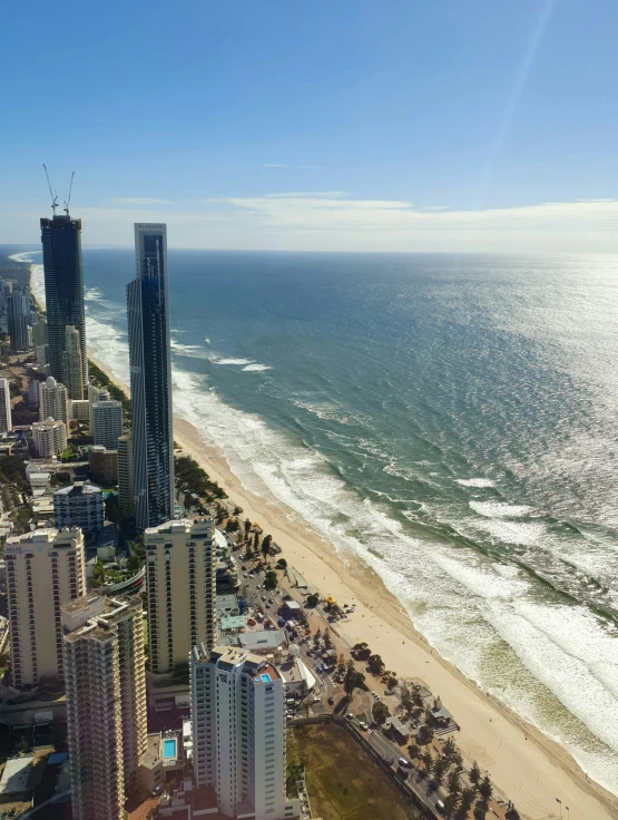 an aerial s of the city on a clear day