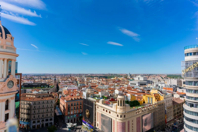 a bird's eye view from the roof of a building