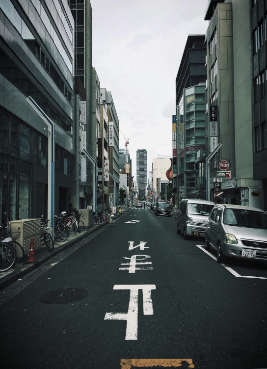 a street is shown with signs on the side