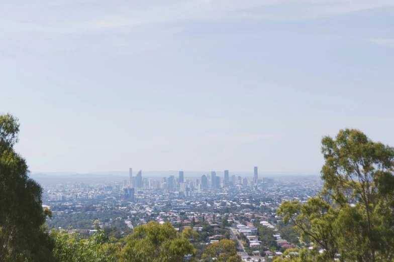 the view of a city from a hill top in sydney