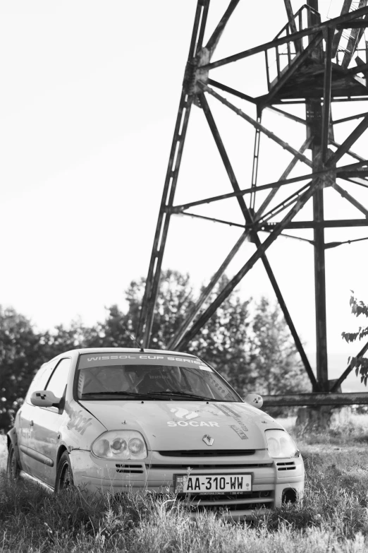 a car that is parked next to a building