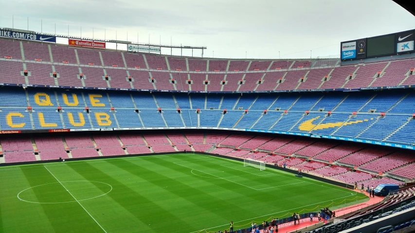 an empty stadium with several seats