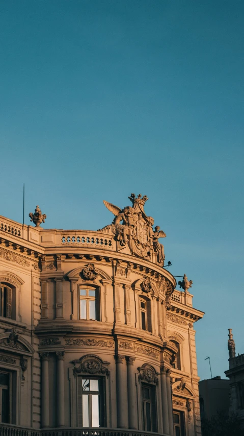 a building in the middle of an empty street