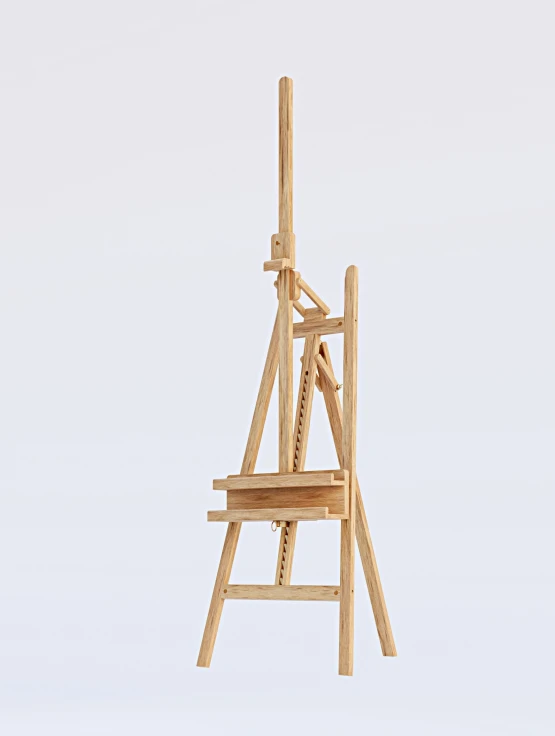a large wooden easel next to another easel