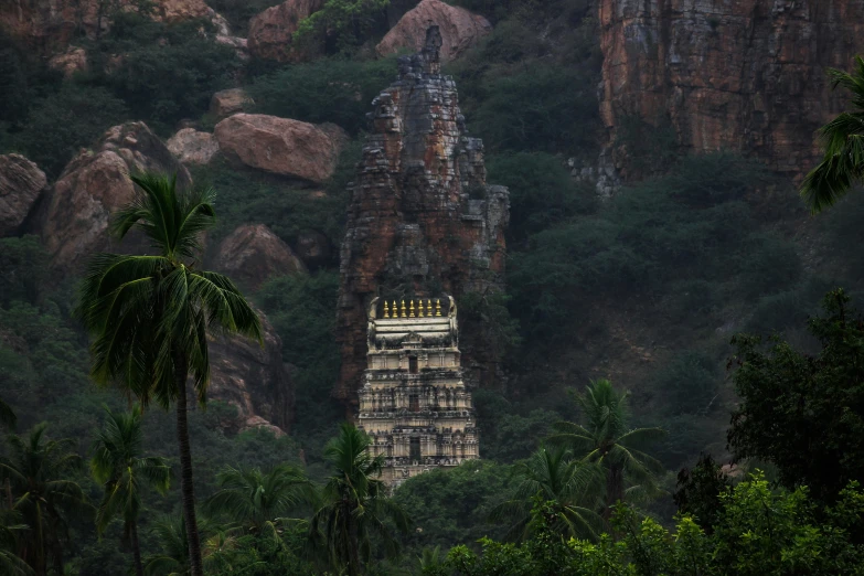 a temple that is located on a cliff