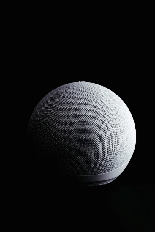 this is a white ball with black background