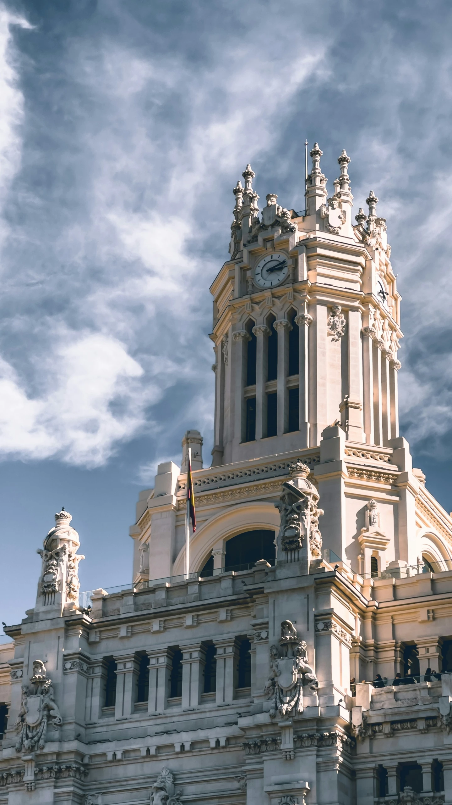 this is a very large building with a clock at the top