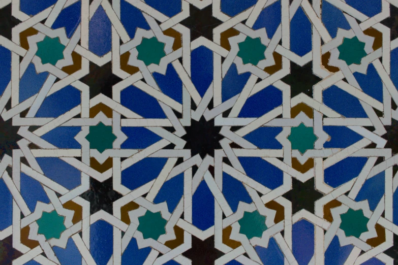 the intricate pattern is an artistic sight in this tile work